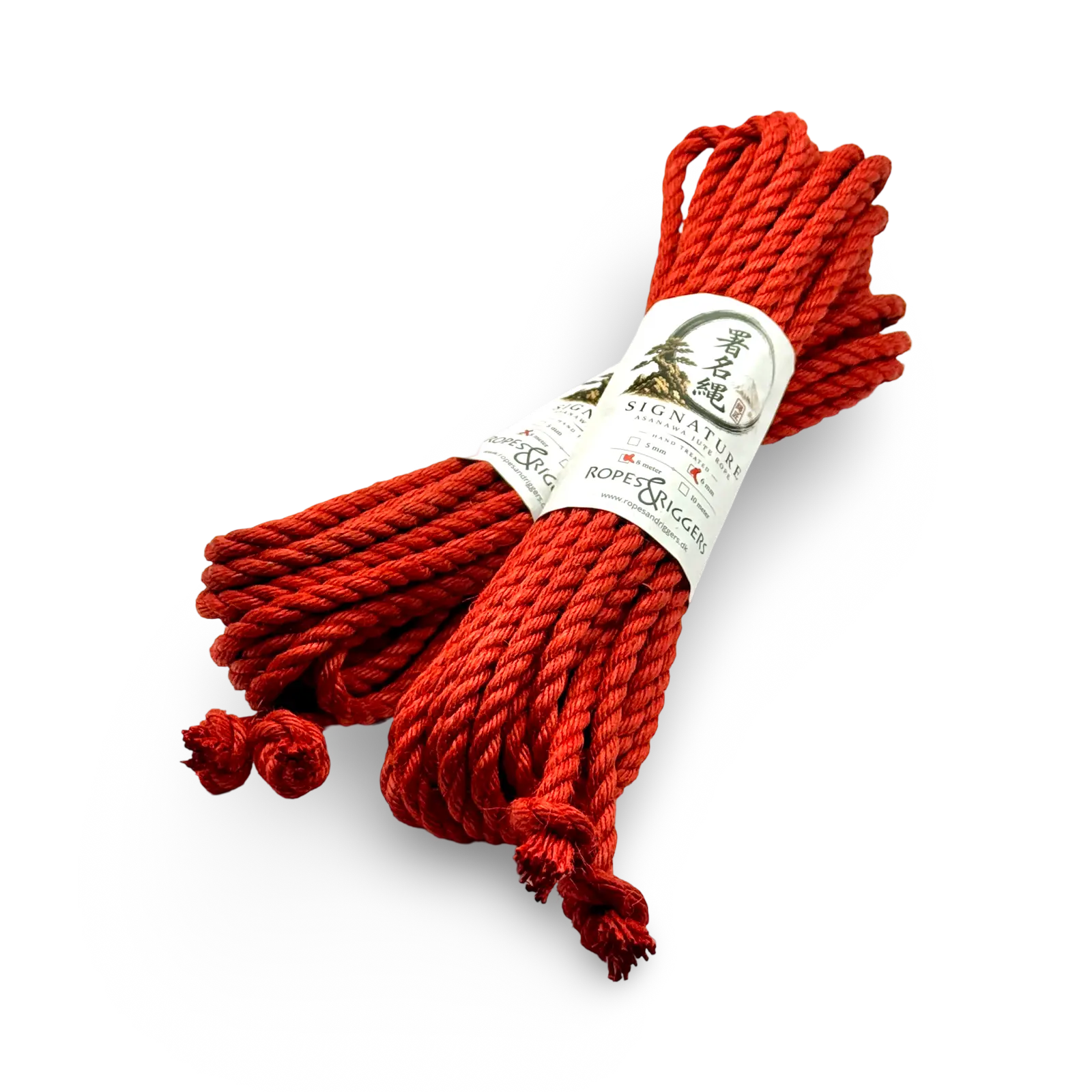 Rødt Signatur Jute Reb i 6 mm til Shibari og Kinbaku