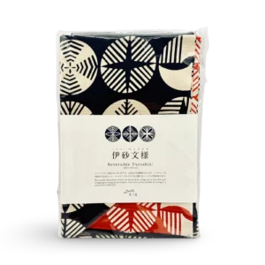 Furoshiki Japansk Rebklæde – Isa Monyo Vendbart | Pine Navy Blue / Red