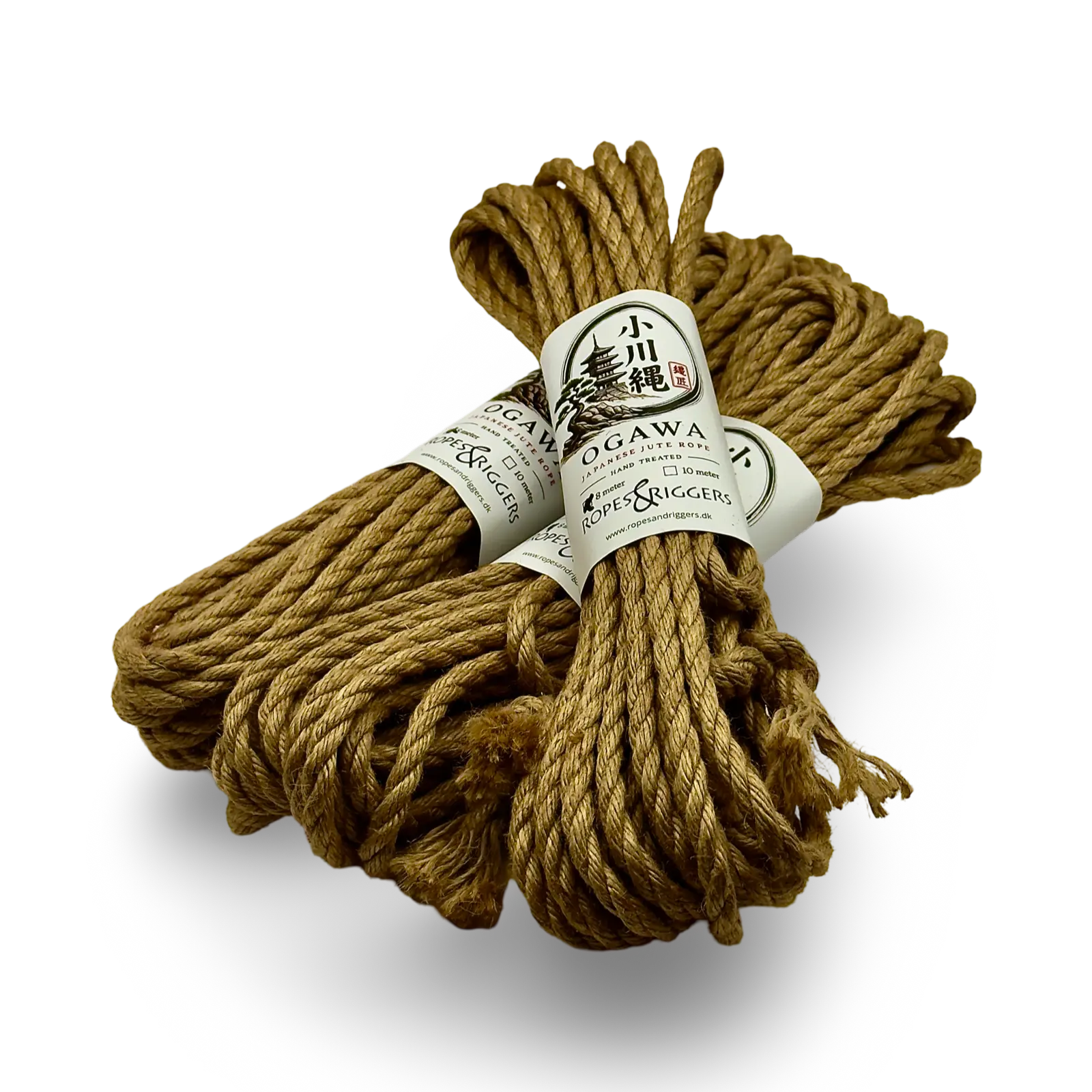 3 Seil-Sets mit Ogawa Jute-Seil, 6 mm und 8 Meter.