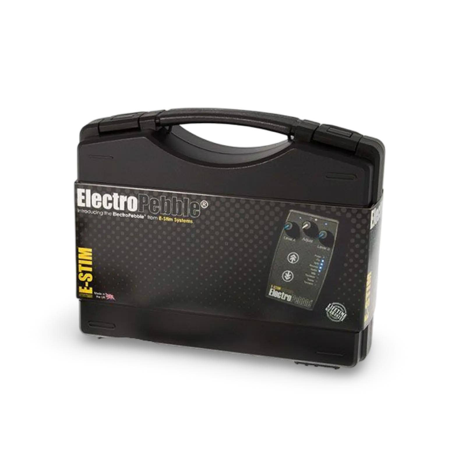 ElectroPebble 2-Kanal-E-Stim-Powerbox mit Audio-Modus und neun Programmen.