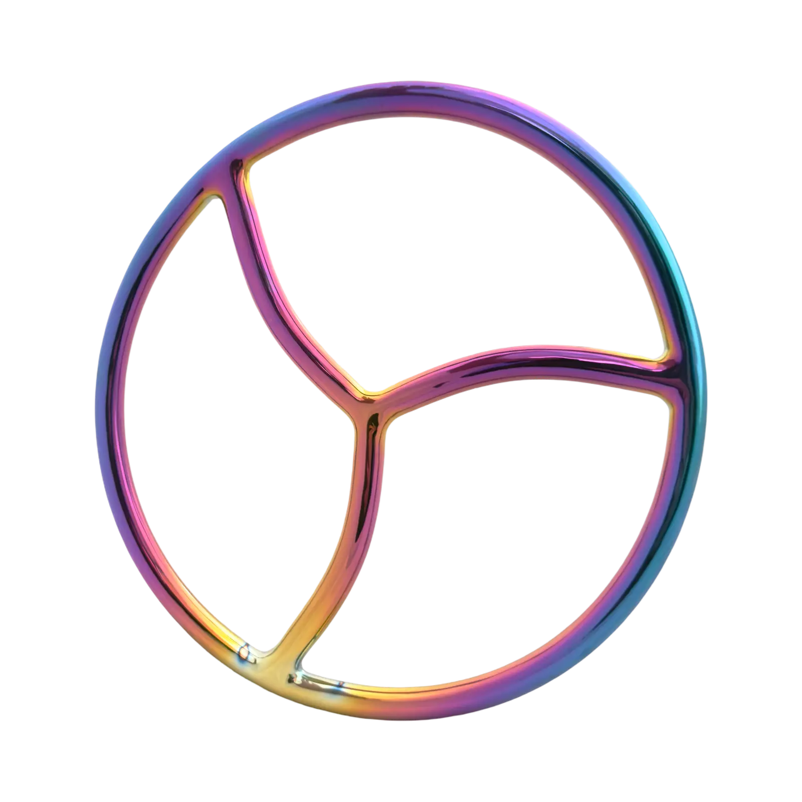 Mehrfarbiger Triskele Hängeleuchter 23 cm – Regenbogen-Finish